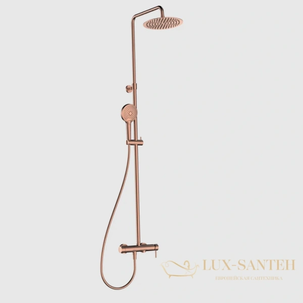 душевая система для ванны aquame aqm8011bc, медь брашированная