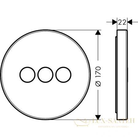 встраиваемый модуль с 3 запорными клапанами axor showerselect, 36727820, (внешняя часть), шлифованный никель