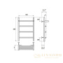 полотенцесушитель 500x600 электрический point афина pn04156pe п3 с полкой левый/правый, хром