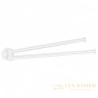 полотенцедержатель двойной colombo design plus w4913.bm 34 см, белый матовый
