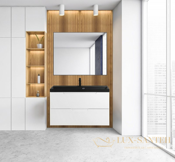 раковина belbagno bb1000/450-lv-art-ast-nero 100 см, черный матовый
