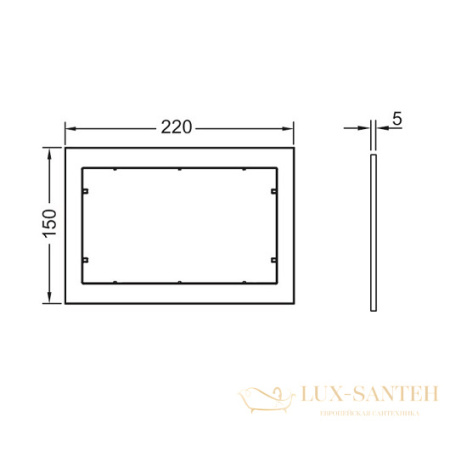 дистанционная рамка tece tecenow 9240415, черная