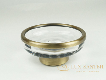 мыльница surya crystal 6602/sb-wav 11,5х11,5х4,5 см стекло с эффектом волны, светлая бронза