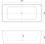 акриловая ванна aquatek квадро 180x80 см aq-k27880, отдельностоящая