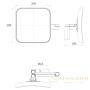 зеркало emco evo, 1095 133 50, косметическое, led, 209x209мм, двойной, 5x кратное увеличение, подвесной, цвет черный