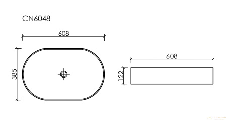 умывальник чаша накладная овальная серо-голубой матовый, ceramica nova element 600*385*122мм cn6048mhl