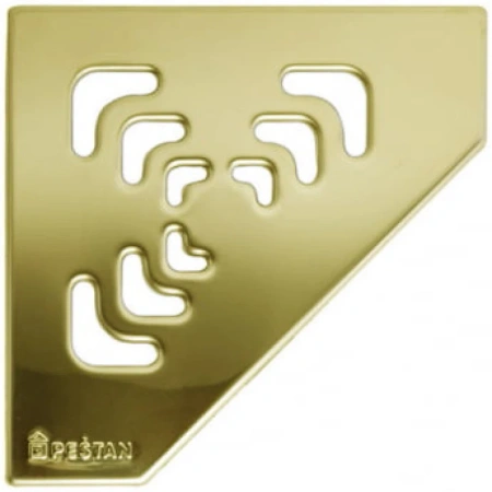 душевой трап pestan confluo standard angle gold vertical 13000131 194x194/50 мм, золотой