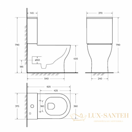унитаз компакт belbagno energia bb8134cpr/sc без бачка с сиденьем микролифт, белый