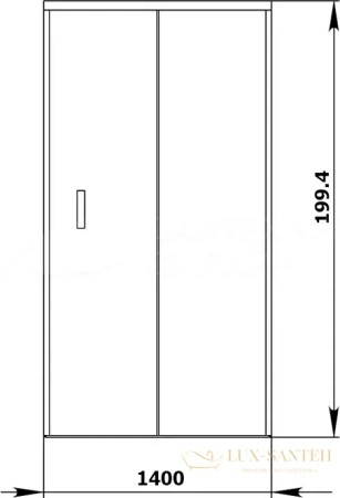 душевая дверь aquanet alfa naa6121 140 прозрачное стекло
