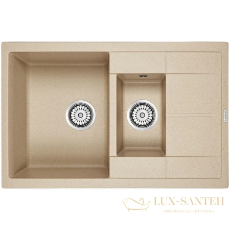 кухонная мойка paulmark feste pm237850-qu, песочный