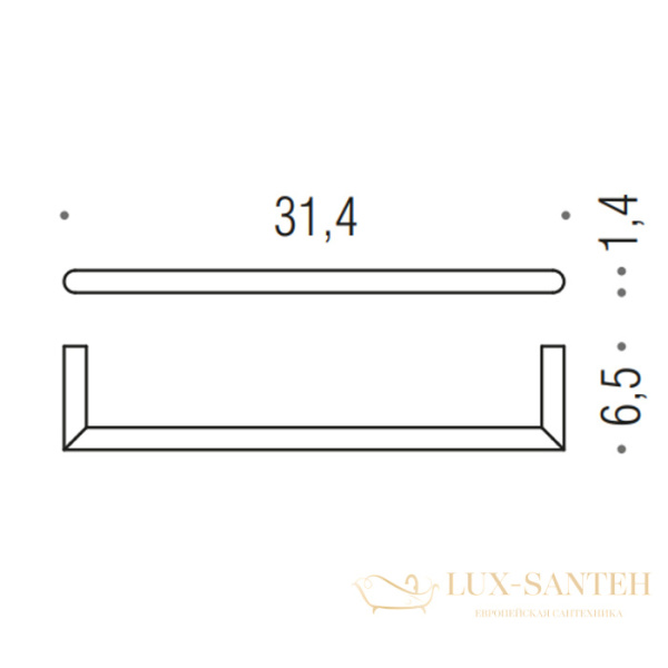 полотенцедержатель 31cм colombo mini, b4009.cr, хром