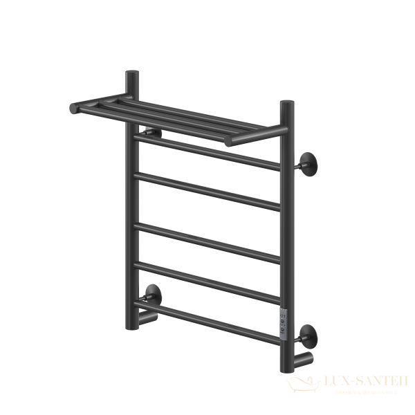 полотенцесушитель электрический кабельный ника way-2 60/50 с полкой ral9005 черный матовый u