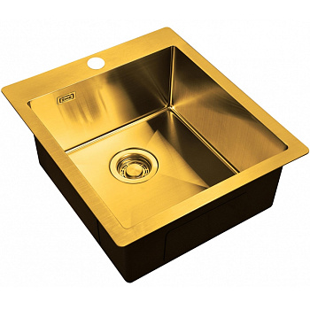 кухонная мойка zorg light bronze zl r 450510 bronze, бронза