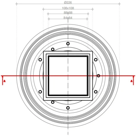душевой трап pestan confluo standard plate vertical 13702567 94x94/50 мм 2 в 1 с основой под плитку, хром