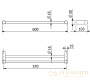 полотенцедержатель двойной 600 мм, kludi vela r, 5898805, хром глянцевый