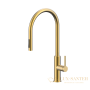 смеситель для кухни сенсорный с выдвижным изливом paulmark senso se215180-sbg, золото светлое брашированное