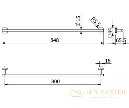 полотенцедержатель 800 мм, kludi vela s, 2596153, белый матовый
