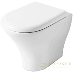 Приставной безободковый унитаз Kerasan Aquatech 371801, белый