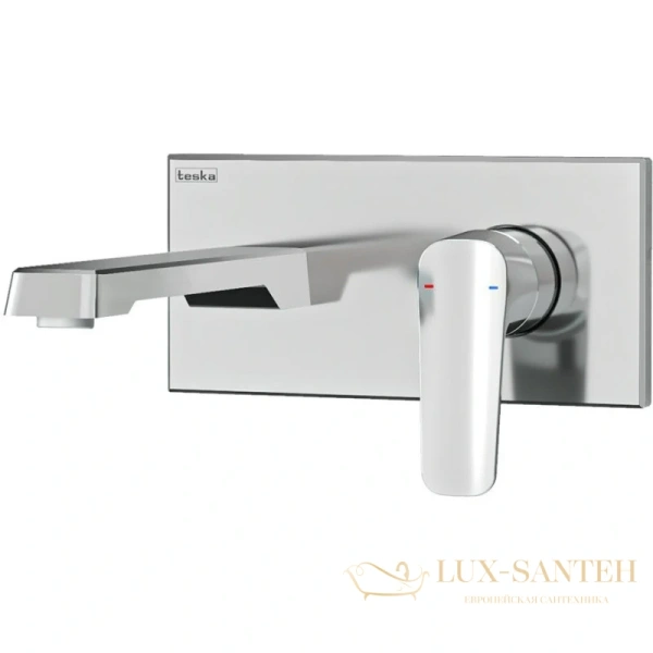 смеситель для раковины teska quarsar e5100 без донного клапана, хром