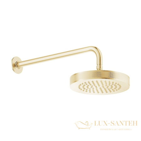 верхний душ gessi inciso 58185.246 218 мм, gold pvd