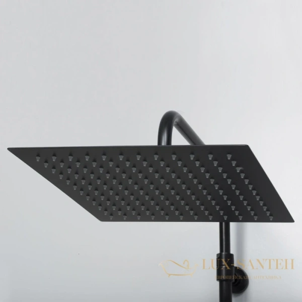 душевая система wasserkraft thermo a29901 300 мм, черный матовый