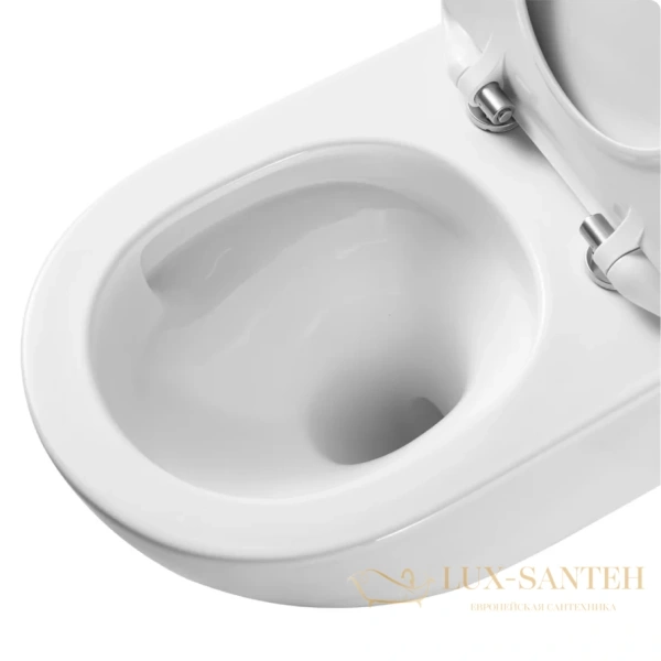 унитаз подвесной безободковый aquame aqm2002pro, смыв торнадо, с быстросъемным сиденьем softclose, белый глянцевый