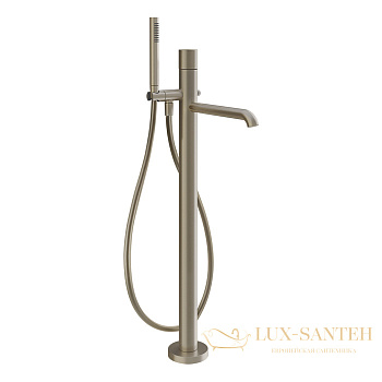 смеситель для ванны напольный gessi habito unito 70028.149, finox brushed nickel