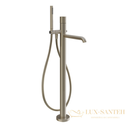 смеситель для ванны напольный gessi habito unito 70028.149, finox brushed nickel