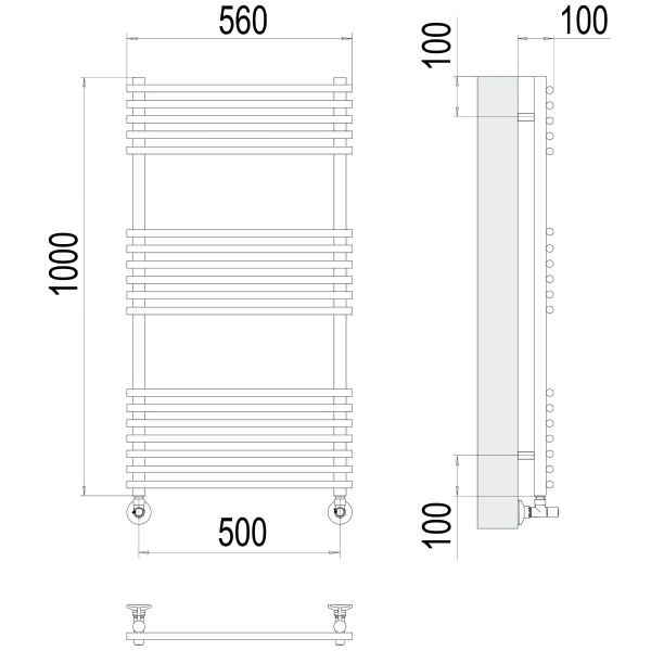 полотенцесушитель водяной terminus ватра 4670078530554 п18 500x1000