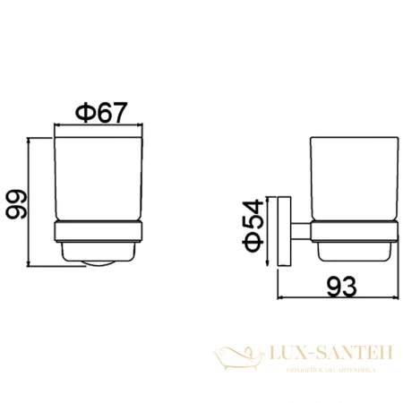 стакан timo saona 13031/18, черное золото