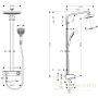 душевая стойка hansgrohe raindance select showerpipe e300 2jet ecosmart 9 л/мин с showertablet select 300 (хром) 27283000