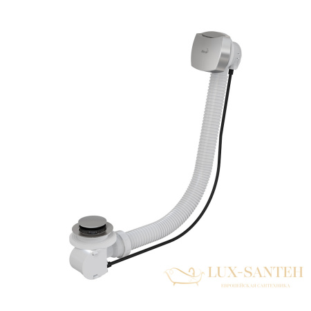 alcaplast сифон для ванны автомат хромированный пластик/металл длина 57 см a54cr