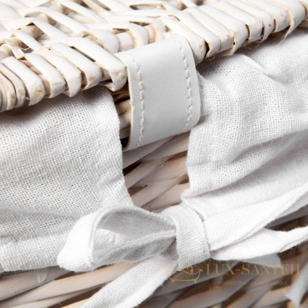 плетеная корзина wasserkraft vils wb-560-l для белья, белый