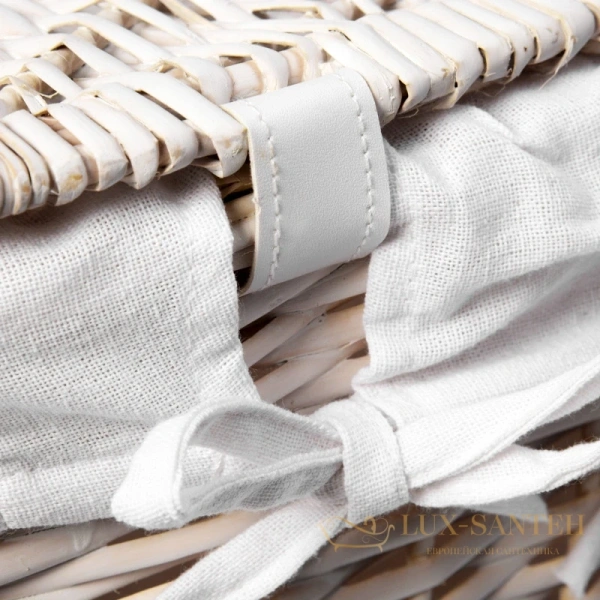 плетеная корзина wasserkraft vils wb-560-l для белья, белый