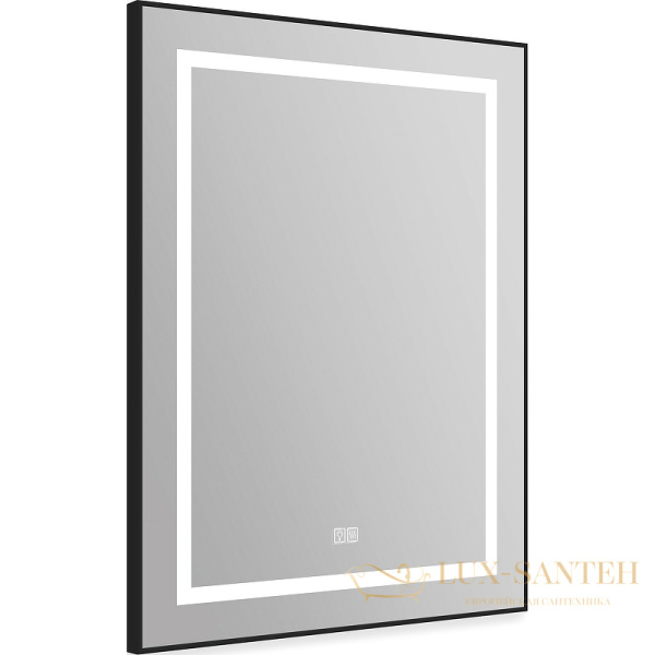 зеркало belbagno kraft spc-kraft-685-885-tch-warm-nero 68.5 см с подсветкой, с подогревом, с сенсорным выключателем, черный
