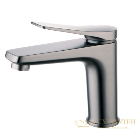 смеситель для умывальника lemark bronx lm3706gm монолитный, графит