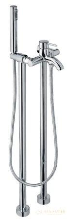 смеситель emmevi piper 4500128/cr напольный для ванной с ручным душем, хром