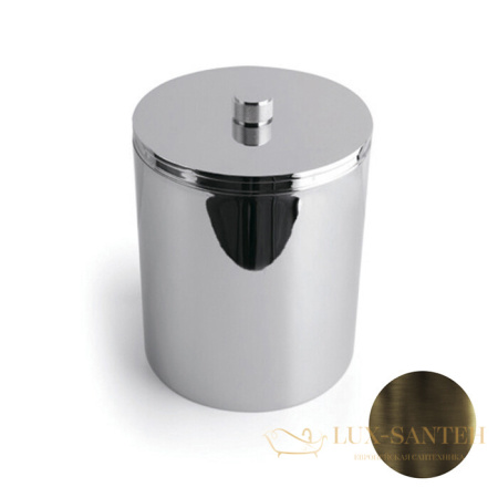 мусорное ведро с крышкой 5 л, bertocci officina 01, 127 7525 8800, бронза темная