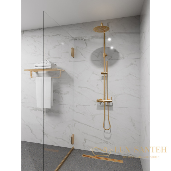 душевая система для ванны milacio ultra mcu.151.gd, золото брашированное