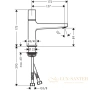 смеситель для раковины hansgrohe metropol select 100 32570000