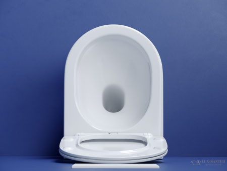 унитаз подвесной ceramica nova metropol cn4002t, смыв торнадо, безободковый, с сиденьем микролифт, белый  
