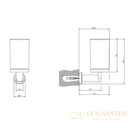 стакан для зубных щеток подвесной gessi emporio 38809.149, finox brushed nickel