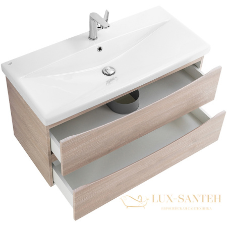 тумба под раковину belbagno marino-cer marino-cer-1000-2c-so-rg-p 100 см подвесная, rovere grigio