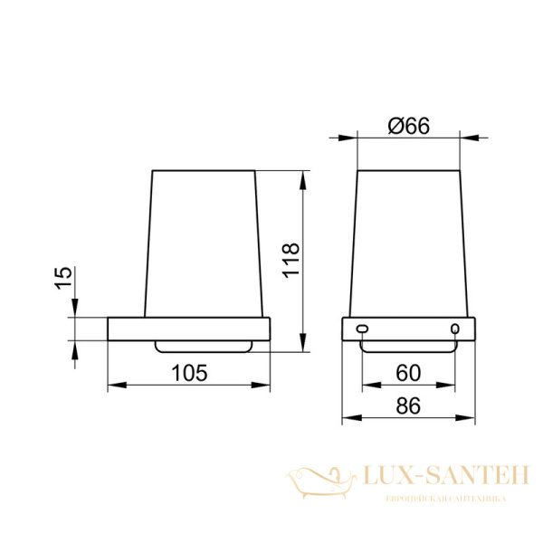 стакан для зубных щеток с держателем keuco edition 11 11150039000 для ванной, хрусталь/латунь, бронза шлифованная, ручная работа