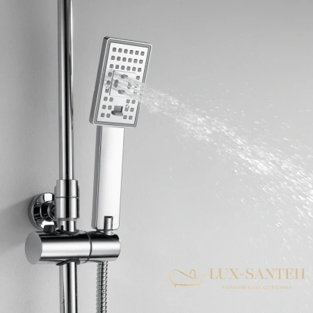 душевая система wasserkraft a17702 200 мм, хром