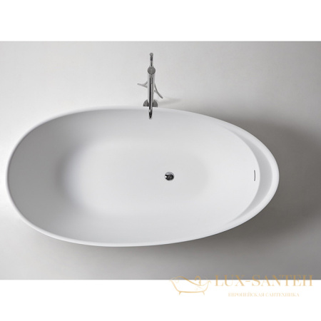 ванна свободностоящая antonio lupi eclipse, eclipse bianco/cr, 1850х955х530h, с д/к хром, cristalplant, белый