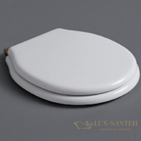 сиденье для подвесного унитаза, simas londra, lo007s bi/br, белый, петли бронза (микролифт)