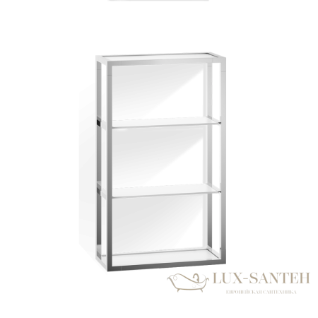 стеллаж decor walther et6 0702804 подвесной, хром/белый