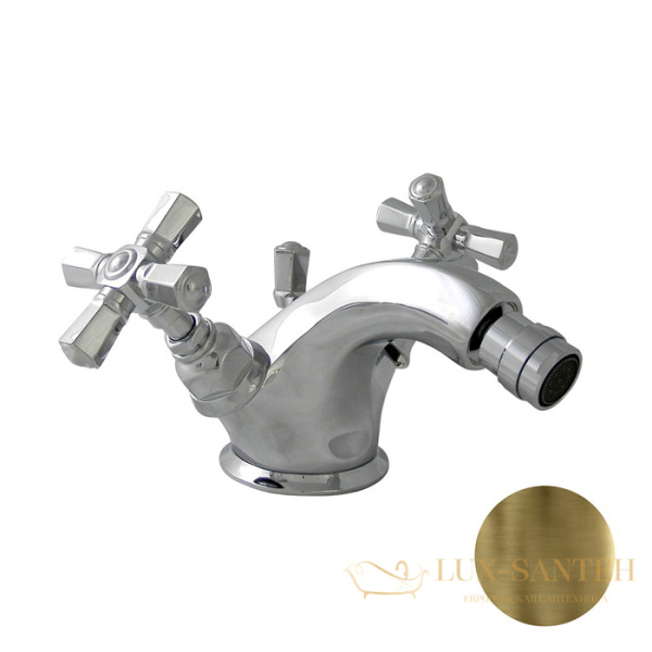 смеситель для биде nicolazzi teide four, 1934bz45, на 1 отверстие, с донным клапаном, бронза