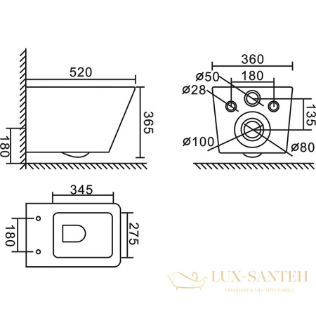 подвесной унитаз belbagno ardente-c bb3202chr-mb без сиденья, черный